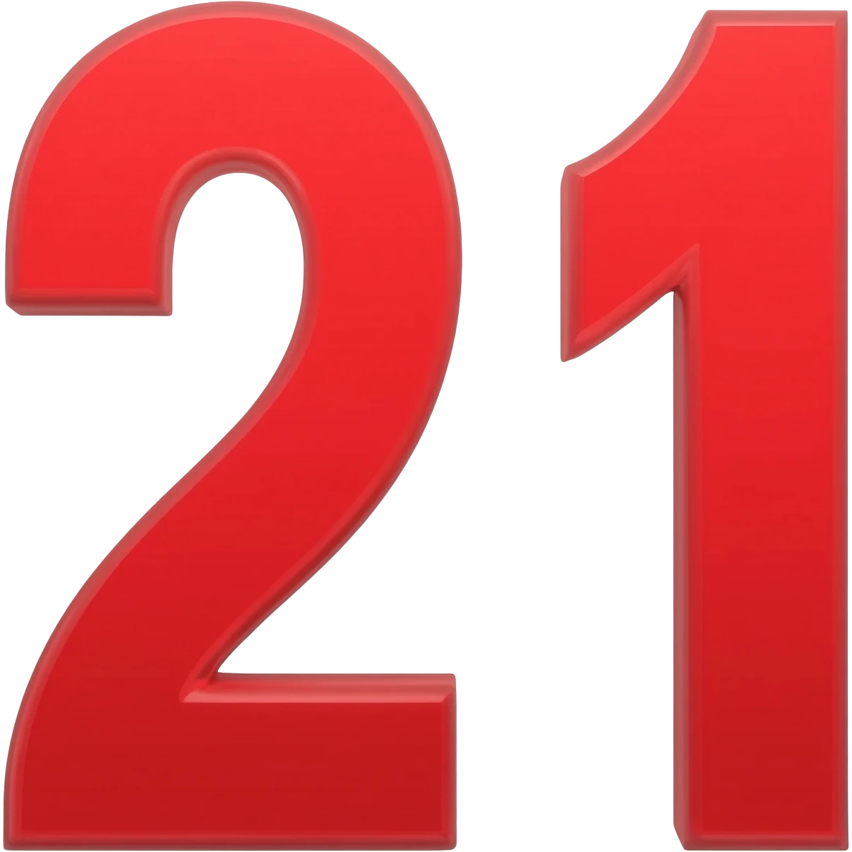 red 21 emoji