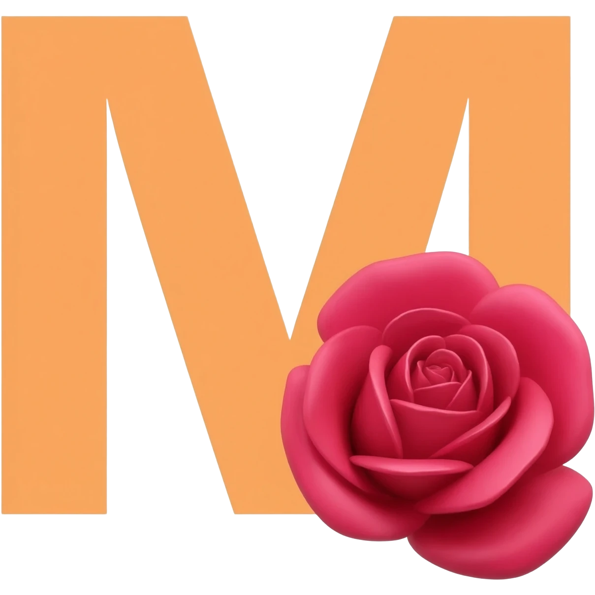 M to 🌹 emoji