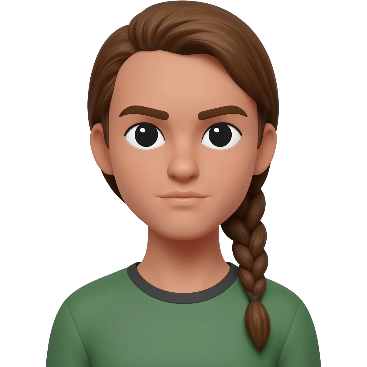 with a braid of hair emoji