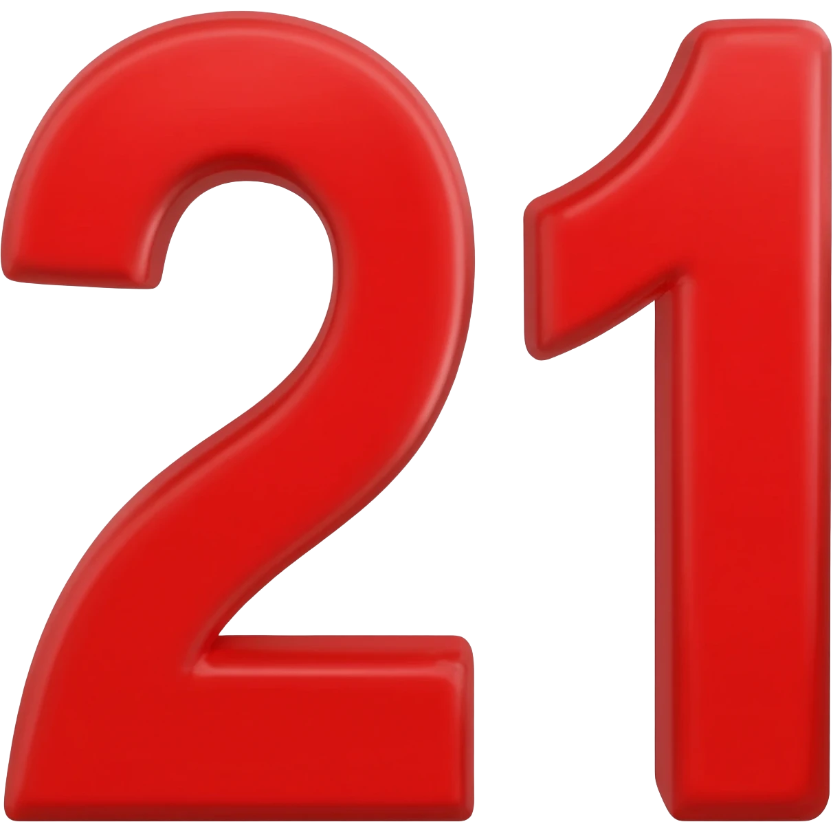 red 21 emoji