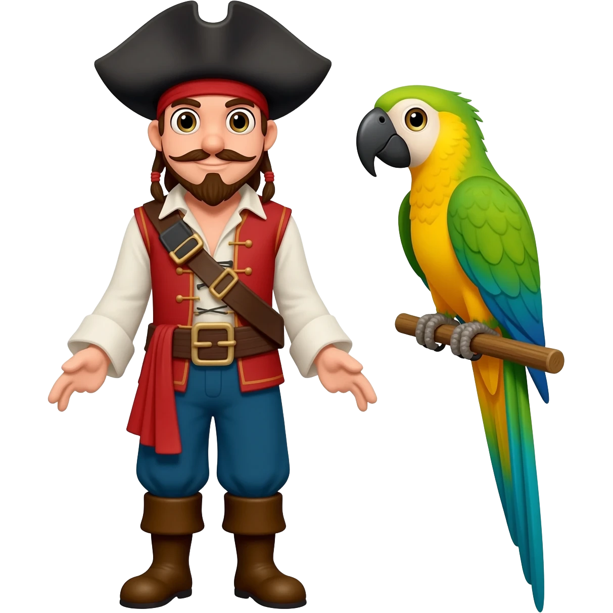 pirate and parrot emoji
