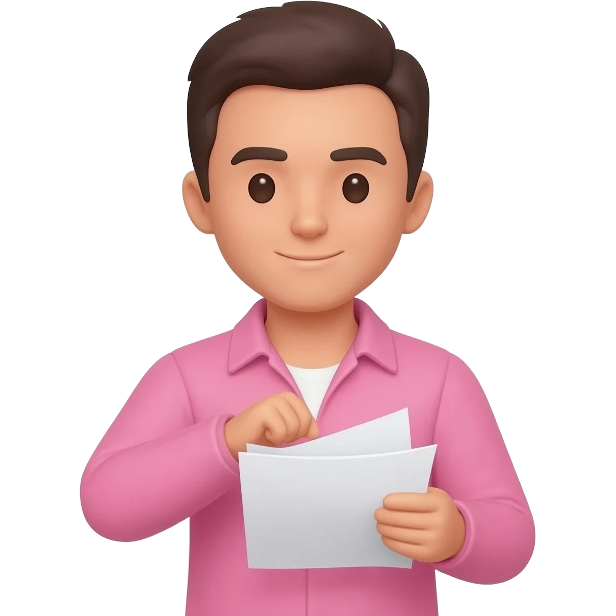 reviewing in pink emoji