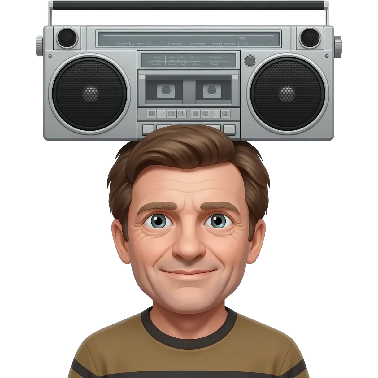 Lloyd Dobler holding a boombox over his head emoji | AI Emoji Generator