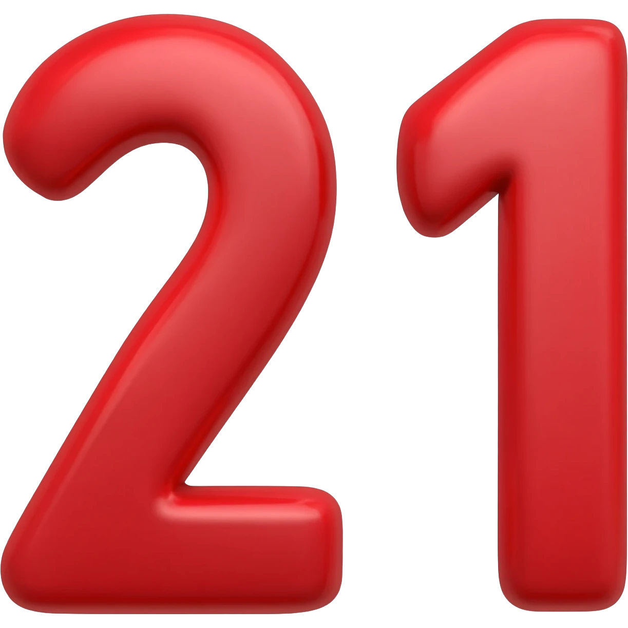 red 21 emoji