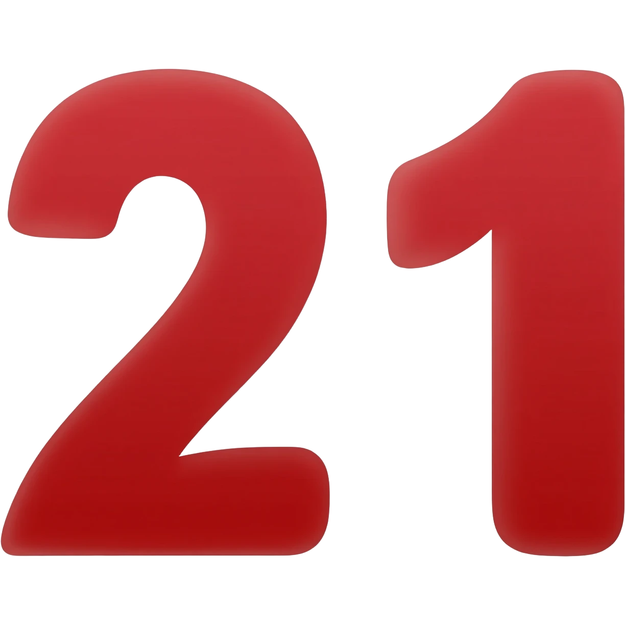 red 21 emoji