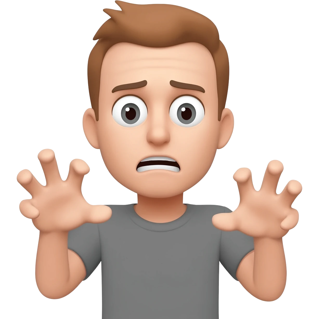 white panic emoji