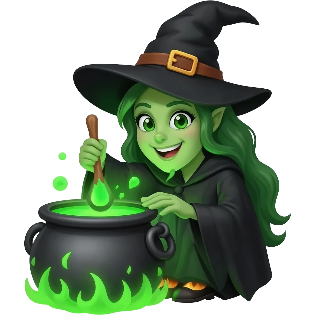 green witch cooking potion emoji