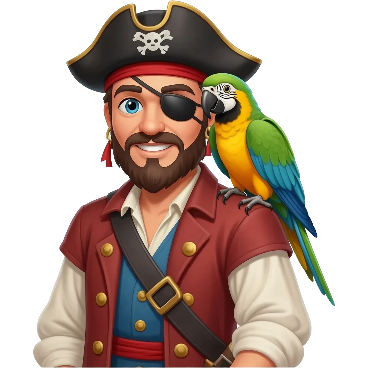 pirate and parrot emoji