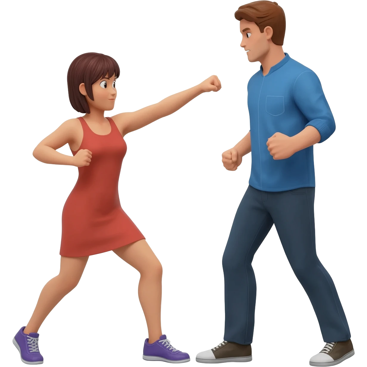 Girlfriend beating boyfriend emoji