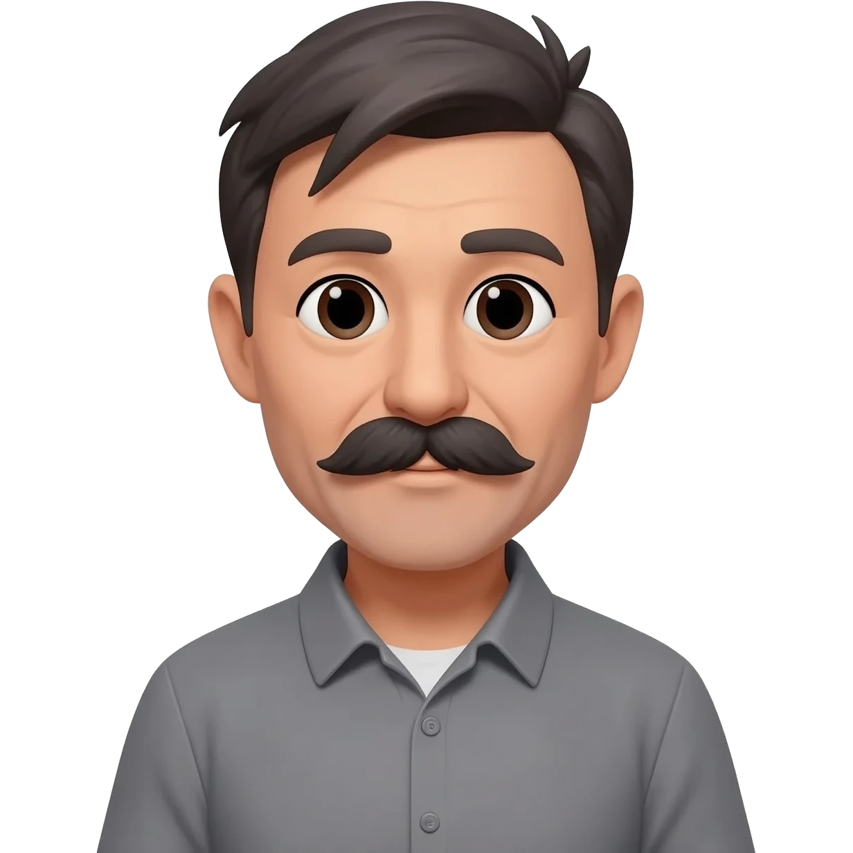 with mustache emoji