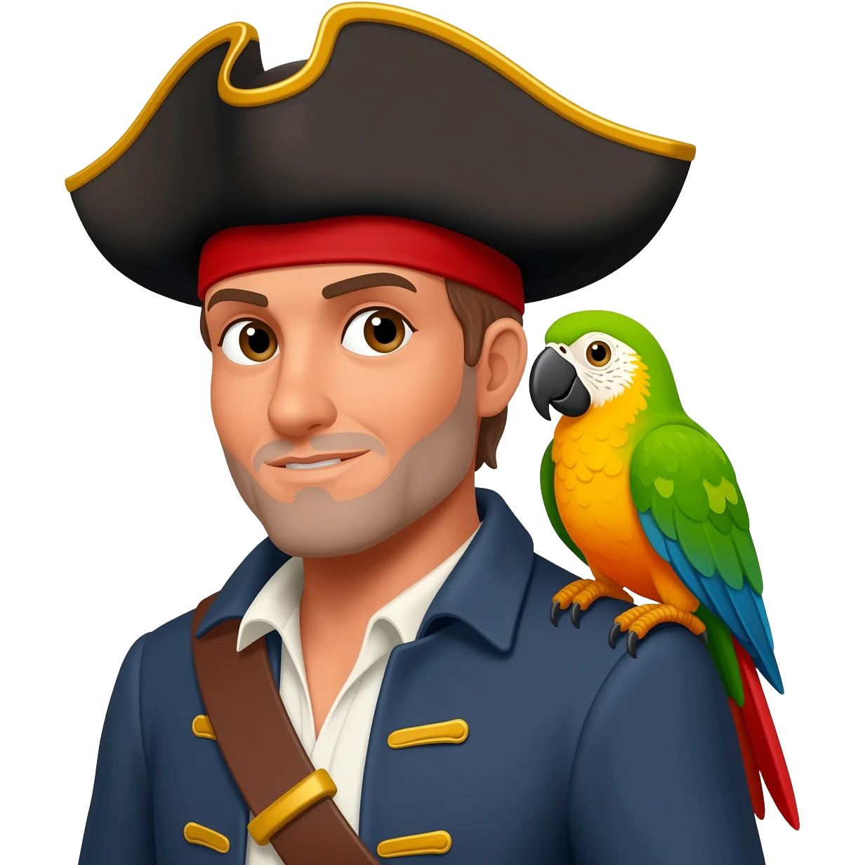 pirate and parrot emoji