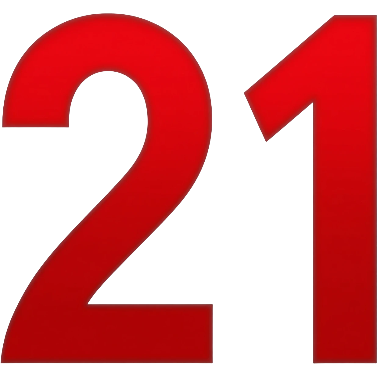 red 21 emoji