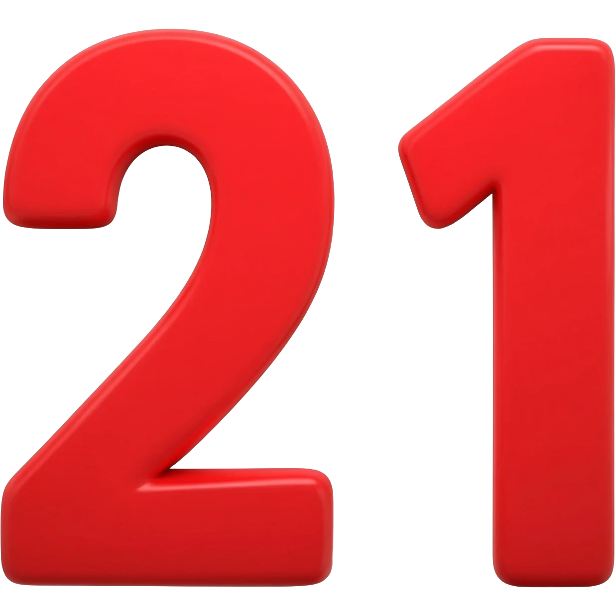 red 21 emoji