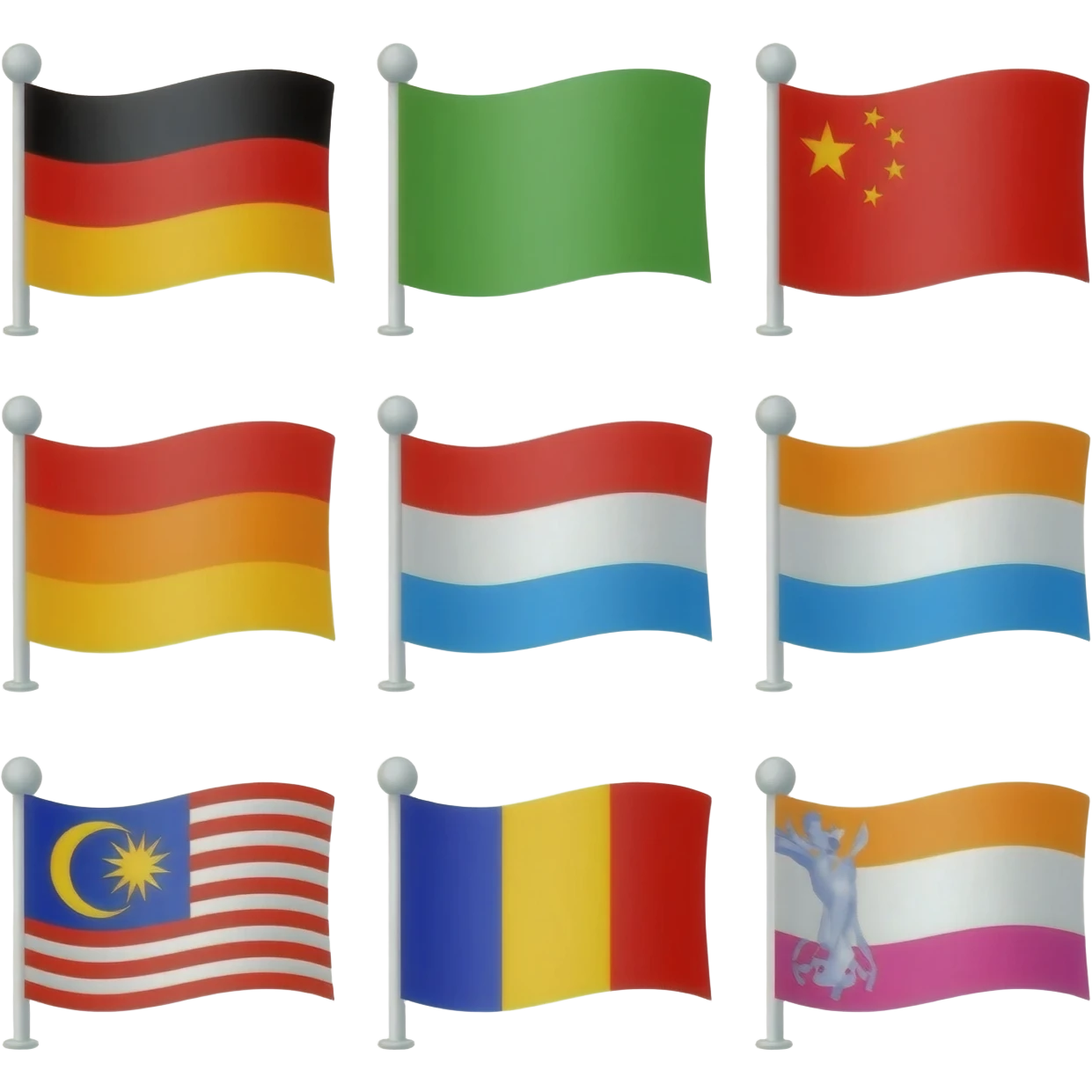 Drapeaux asse emoji
