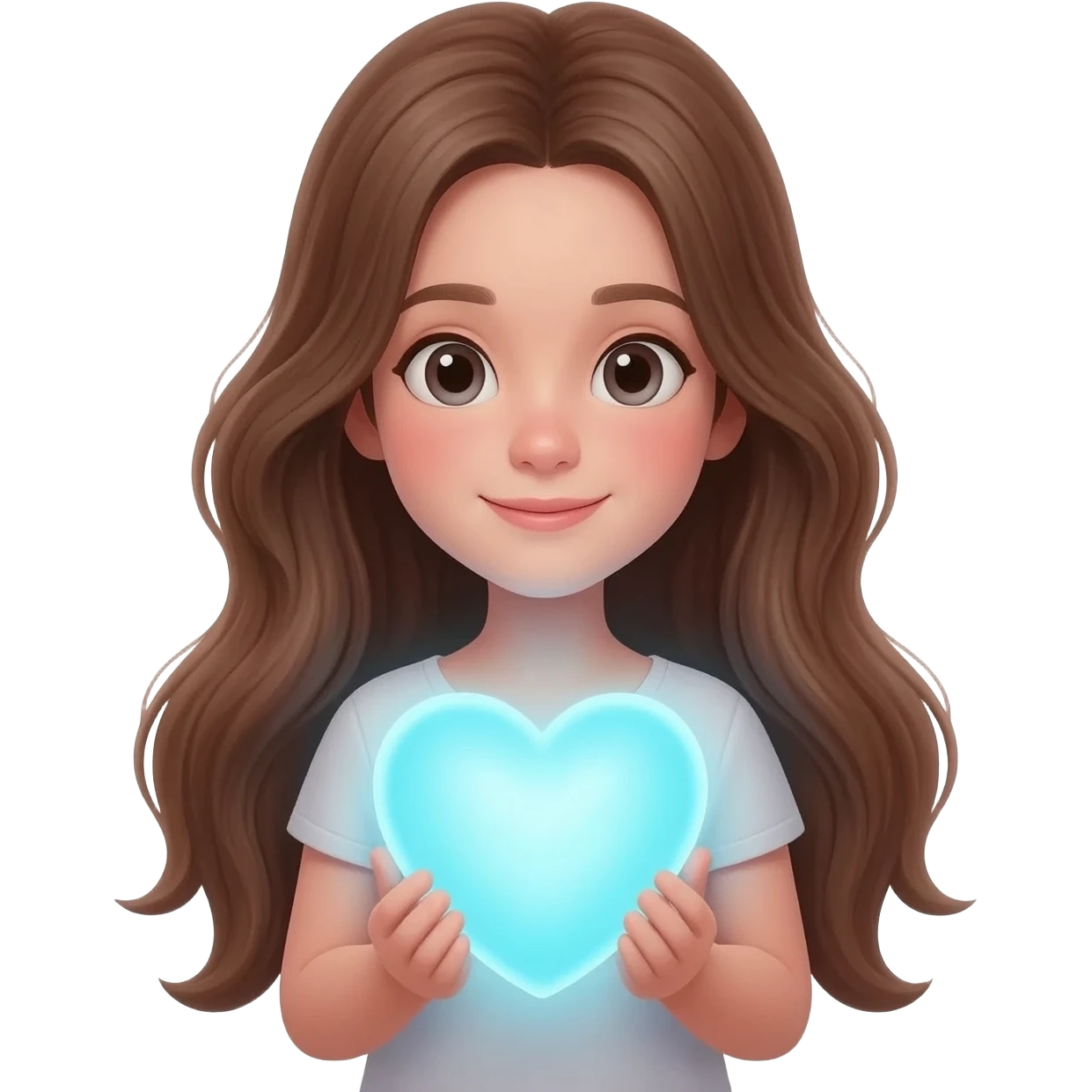 сердечко держит девочка emoji