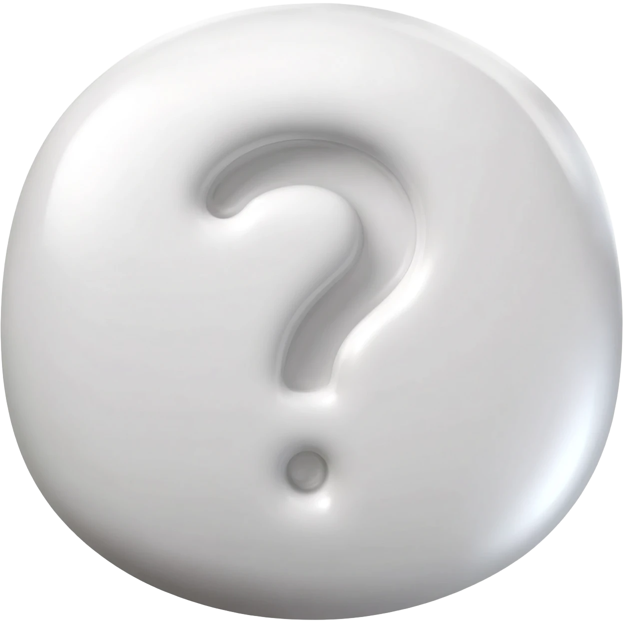 Interrogation sign "?" 3D ICON RENDER emoji