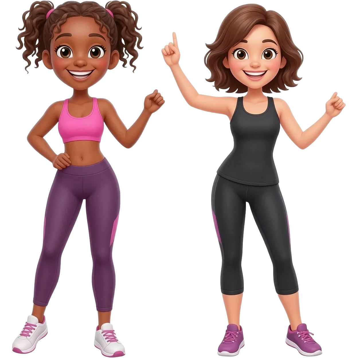 smiling women dancing zumba emoji