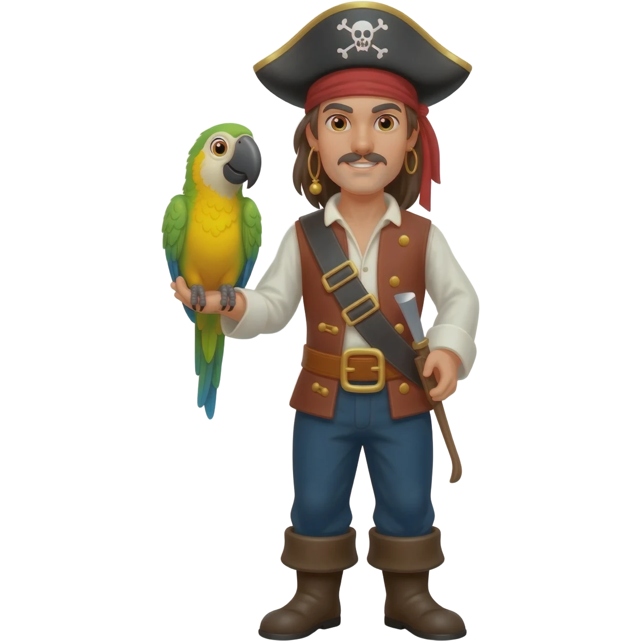 pirate and parrot emoji
