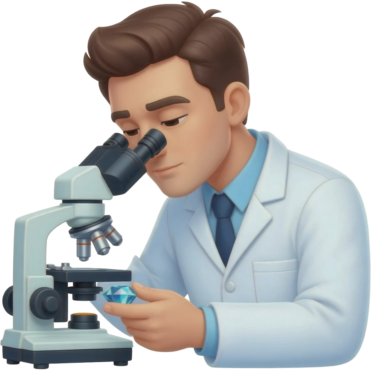 gemologist using a microscope emoji