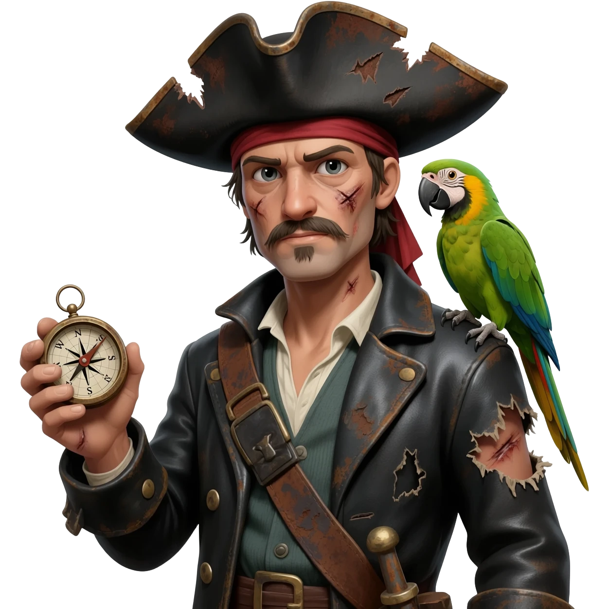pirate and parrot emoji
