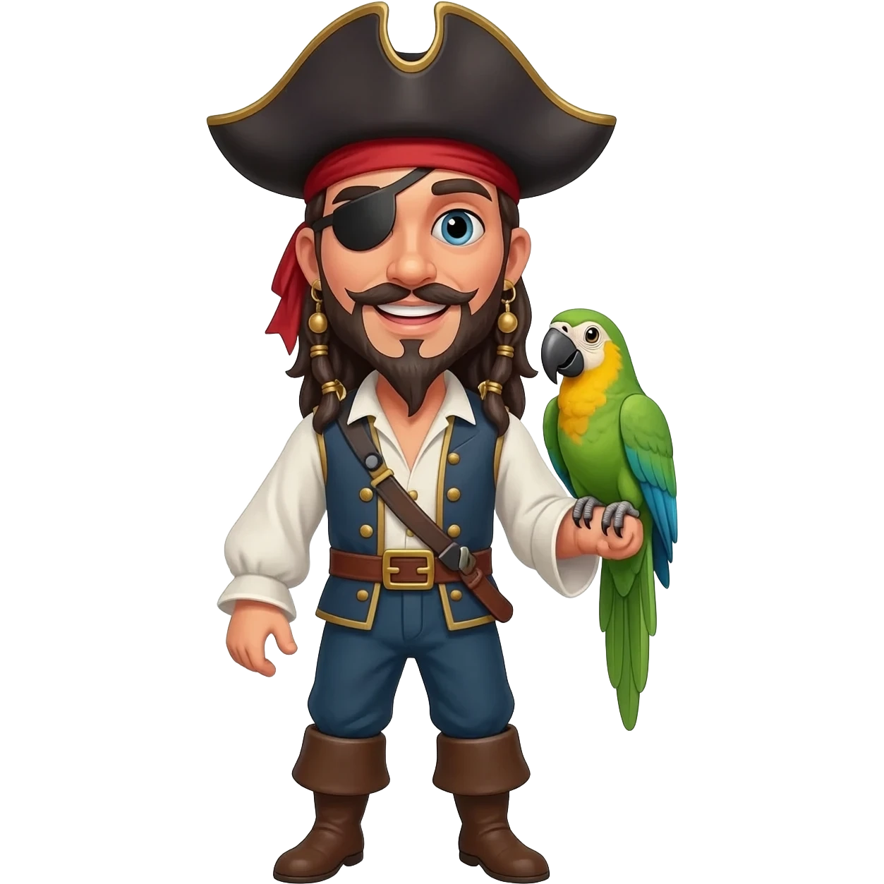 pirate and parrot emoji