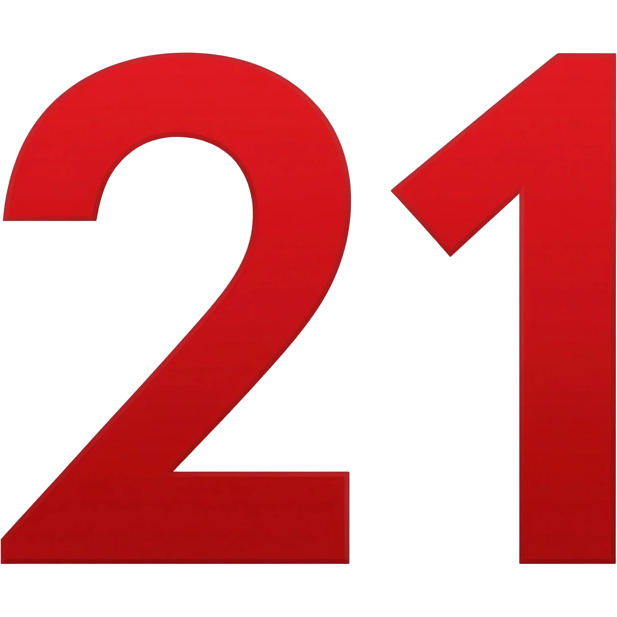 red 21 emoji