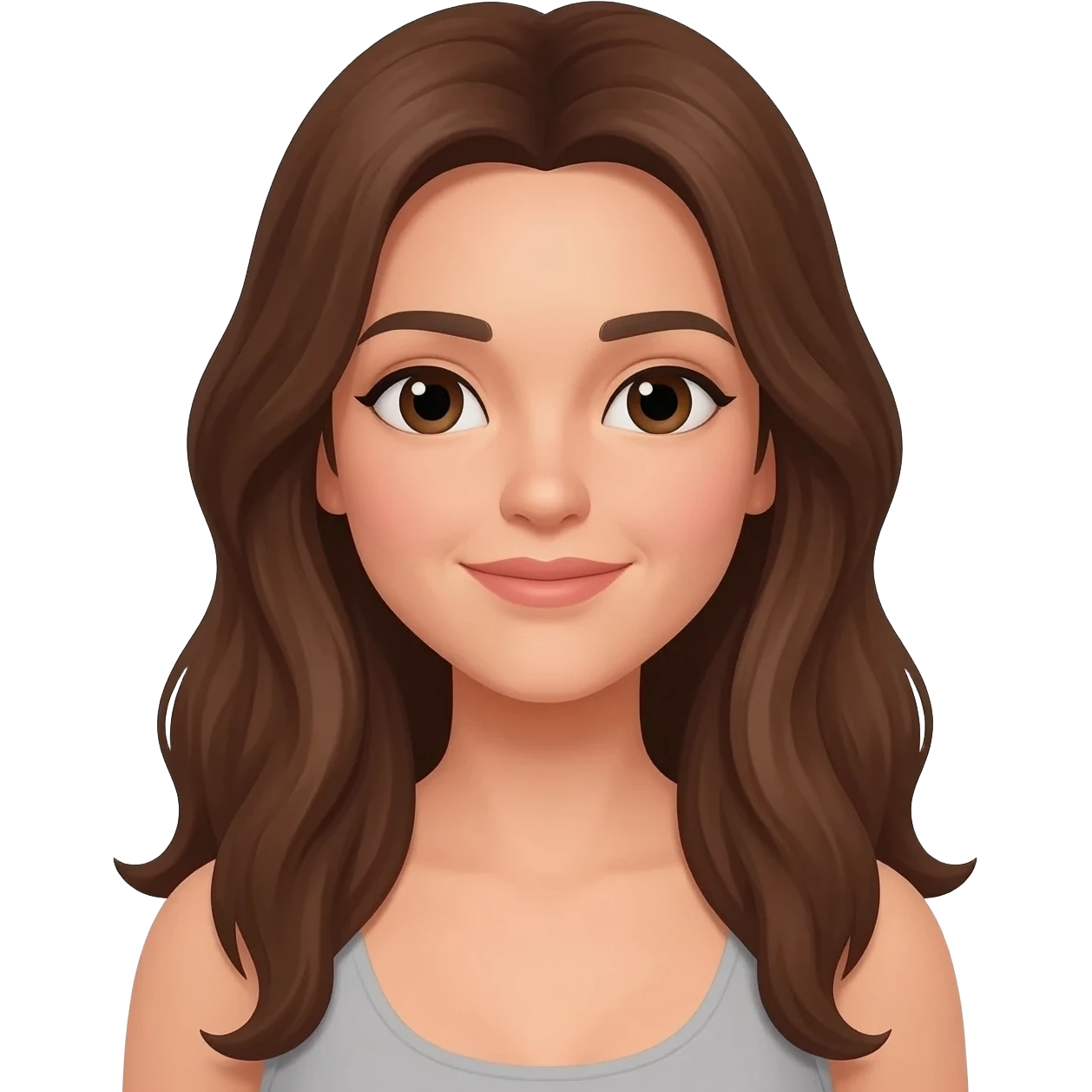woman with long brown hair emoji