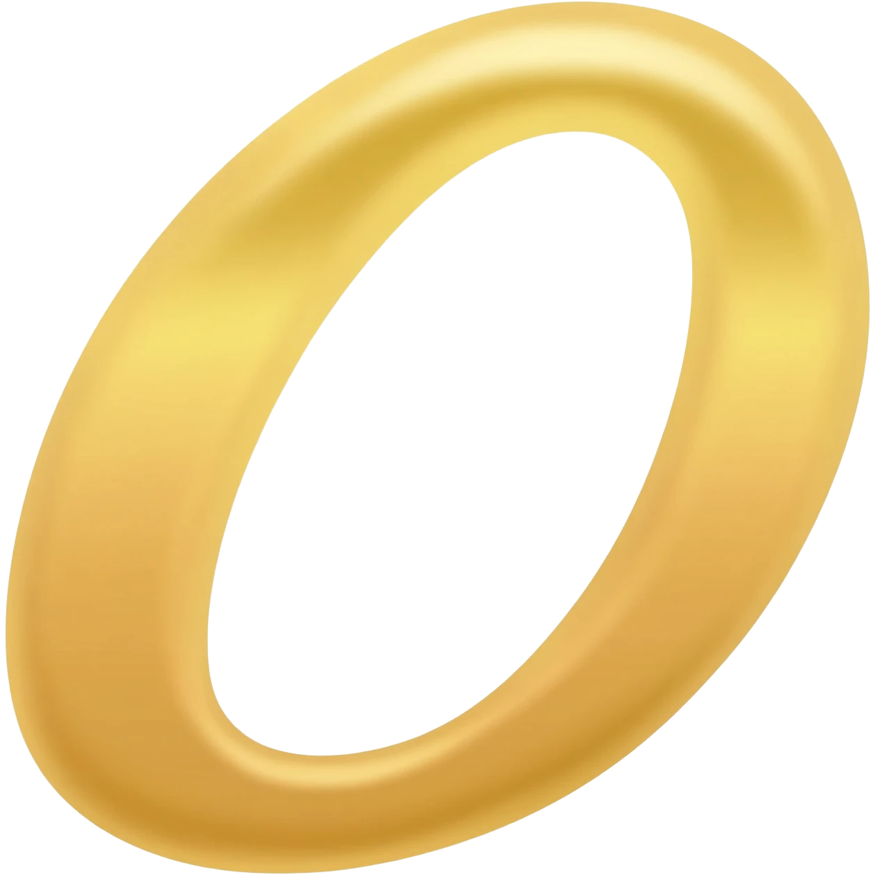 Gold cursive letter O emoji