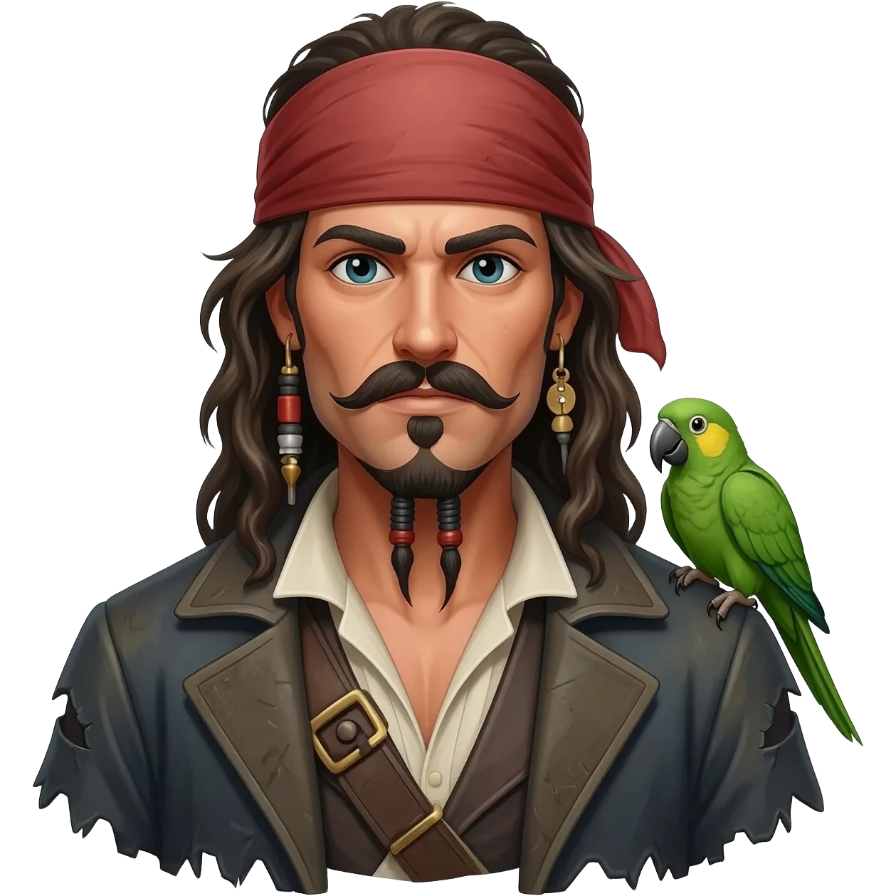 pirate and parrot emoji