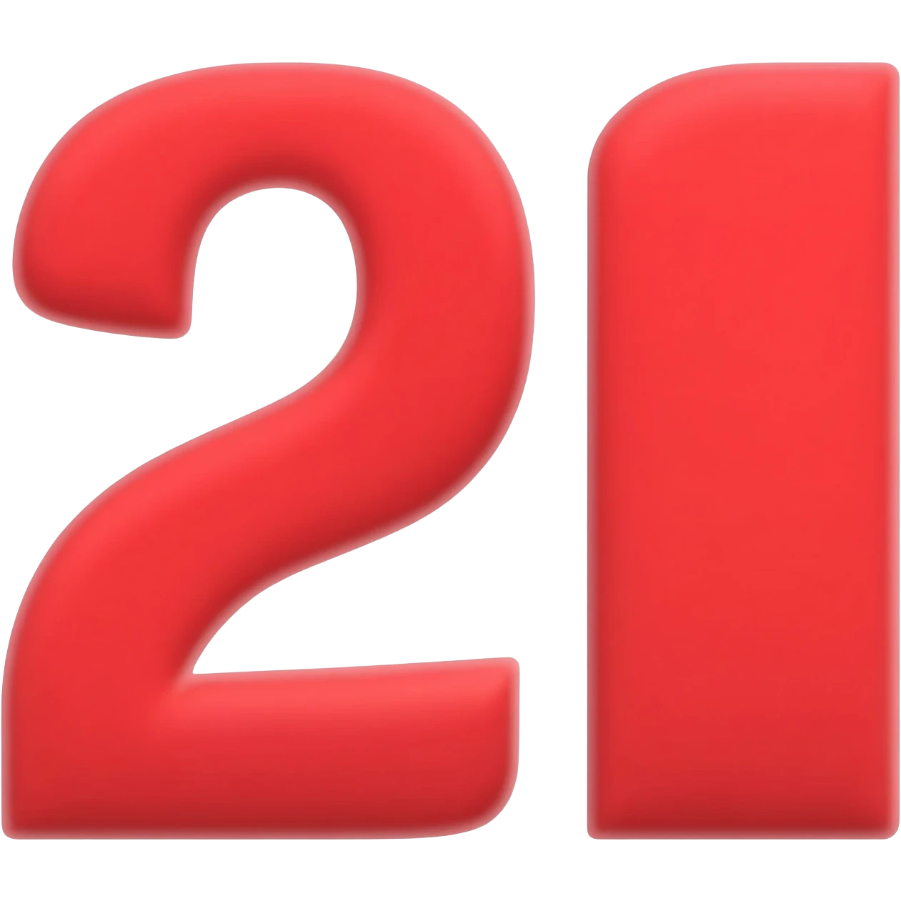 red 21 emoji