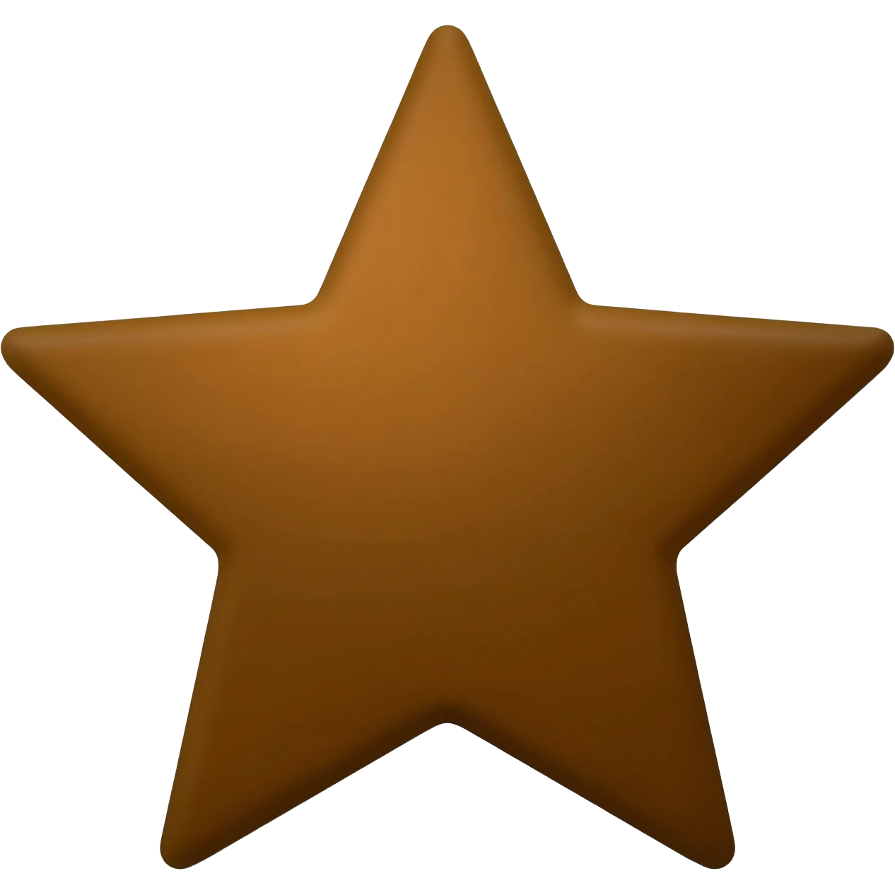 una estrella marron metalizada emoji