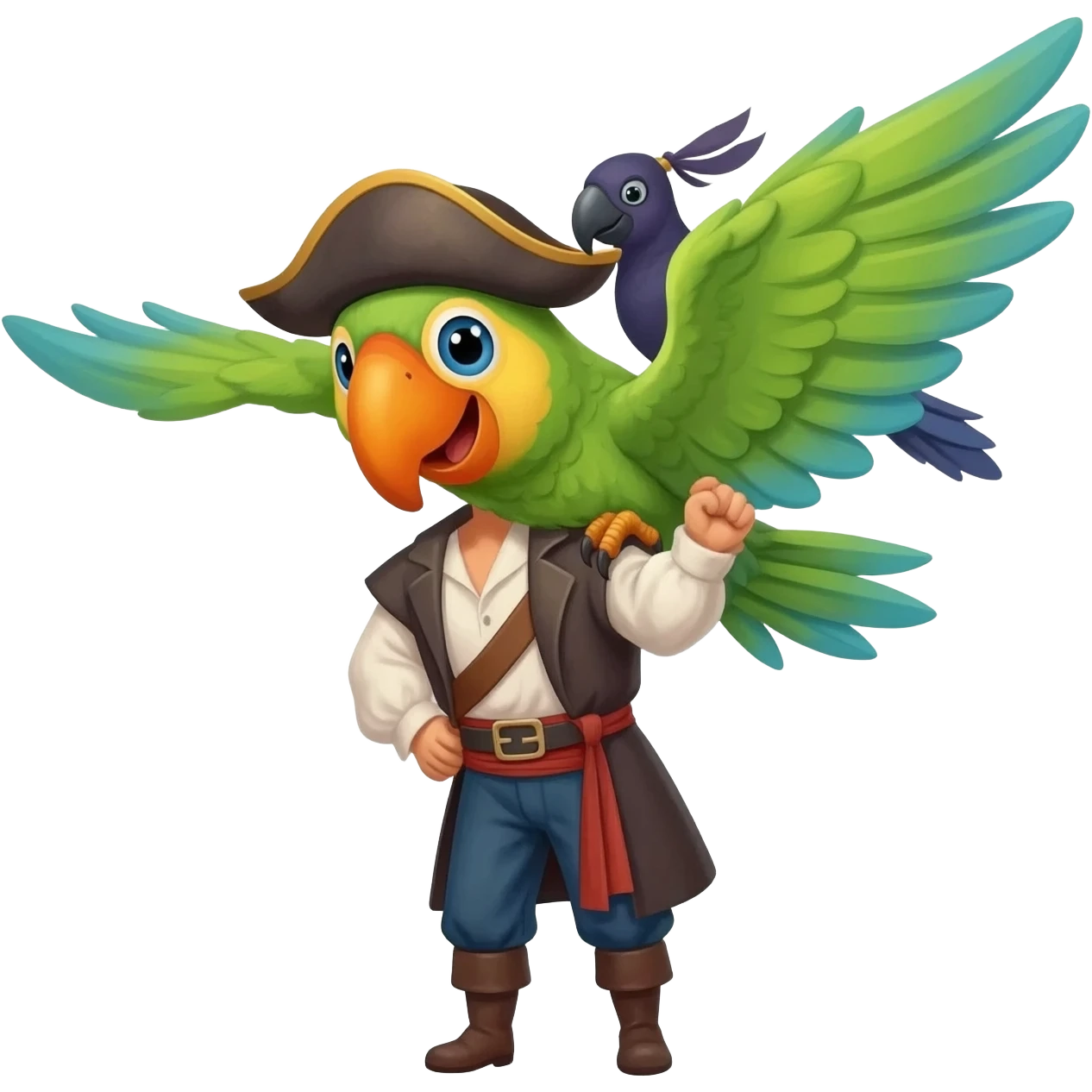 pirate and parrot emoji