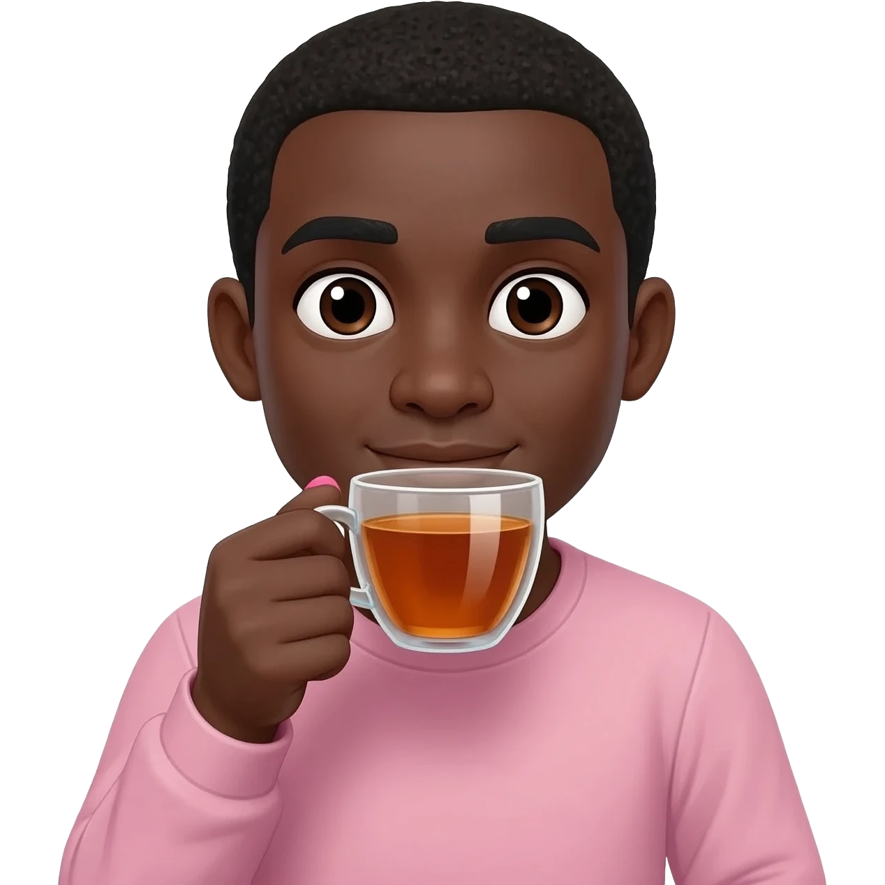 A black man drinking tea with his pinkie finger up emoji | AI Emoji ...