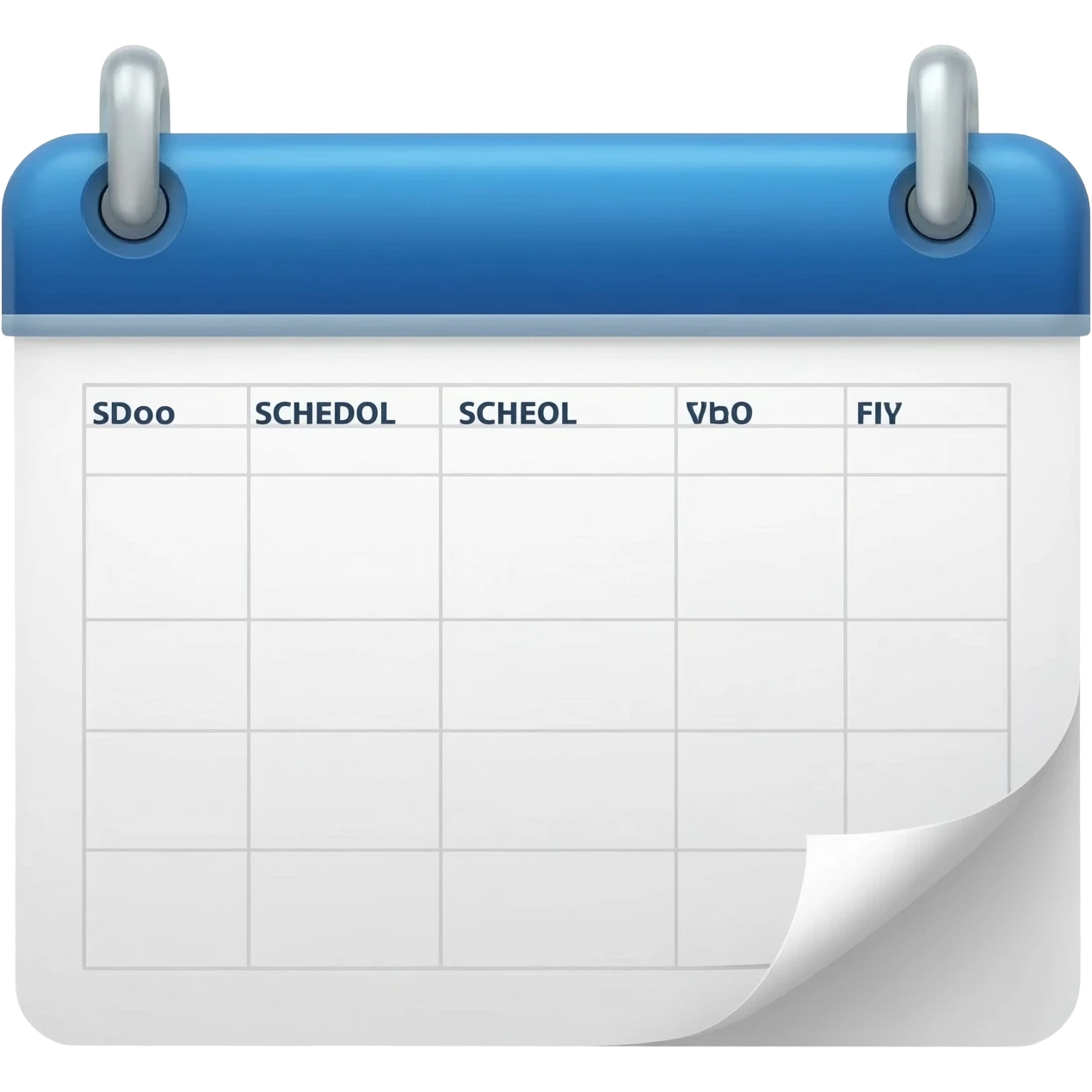 school schedule emoji