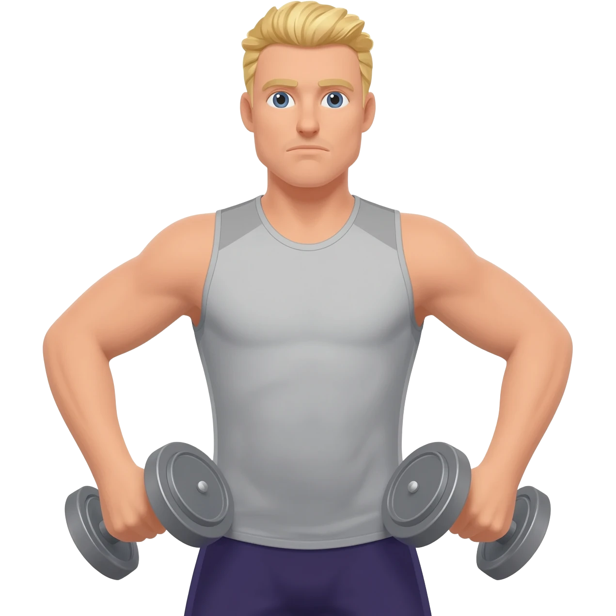 working out blonde man emoji