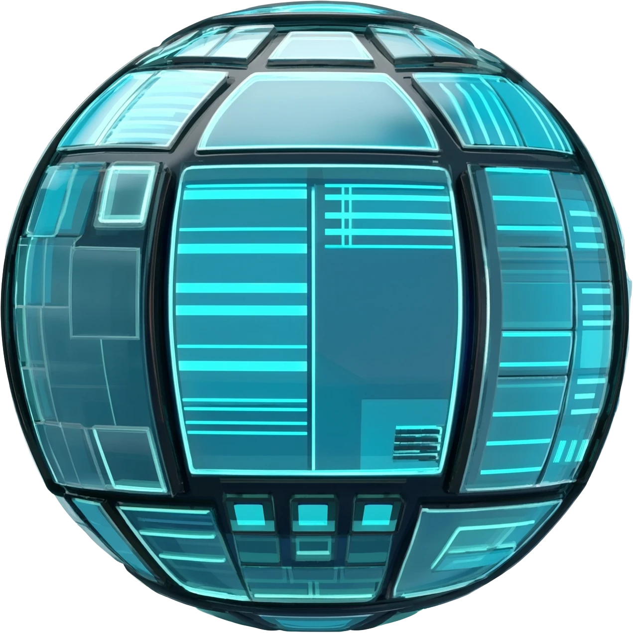 Futuristic technological ball emoji