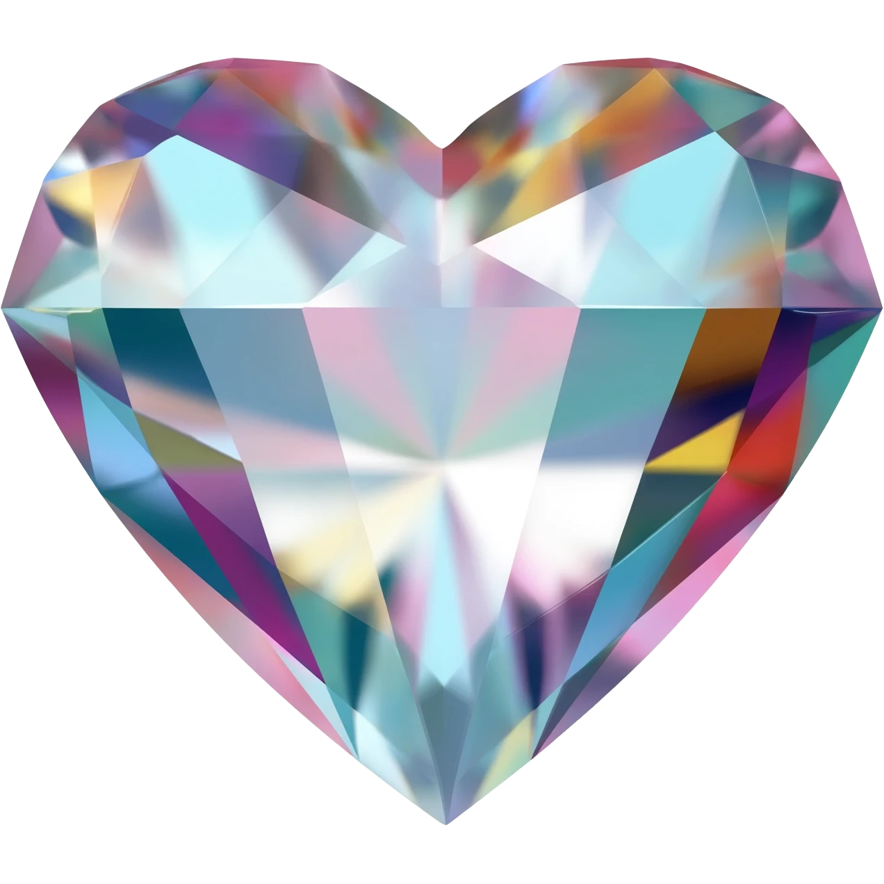 heart shape multi colored diamond emoji