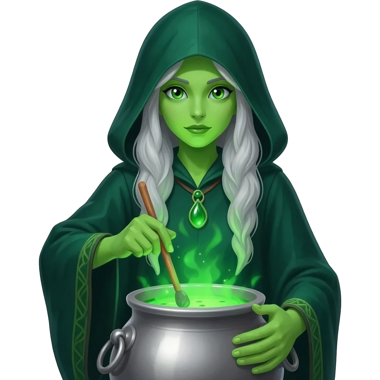 green witch cooking potion emoji