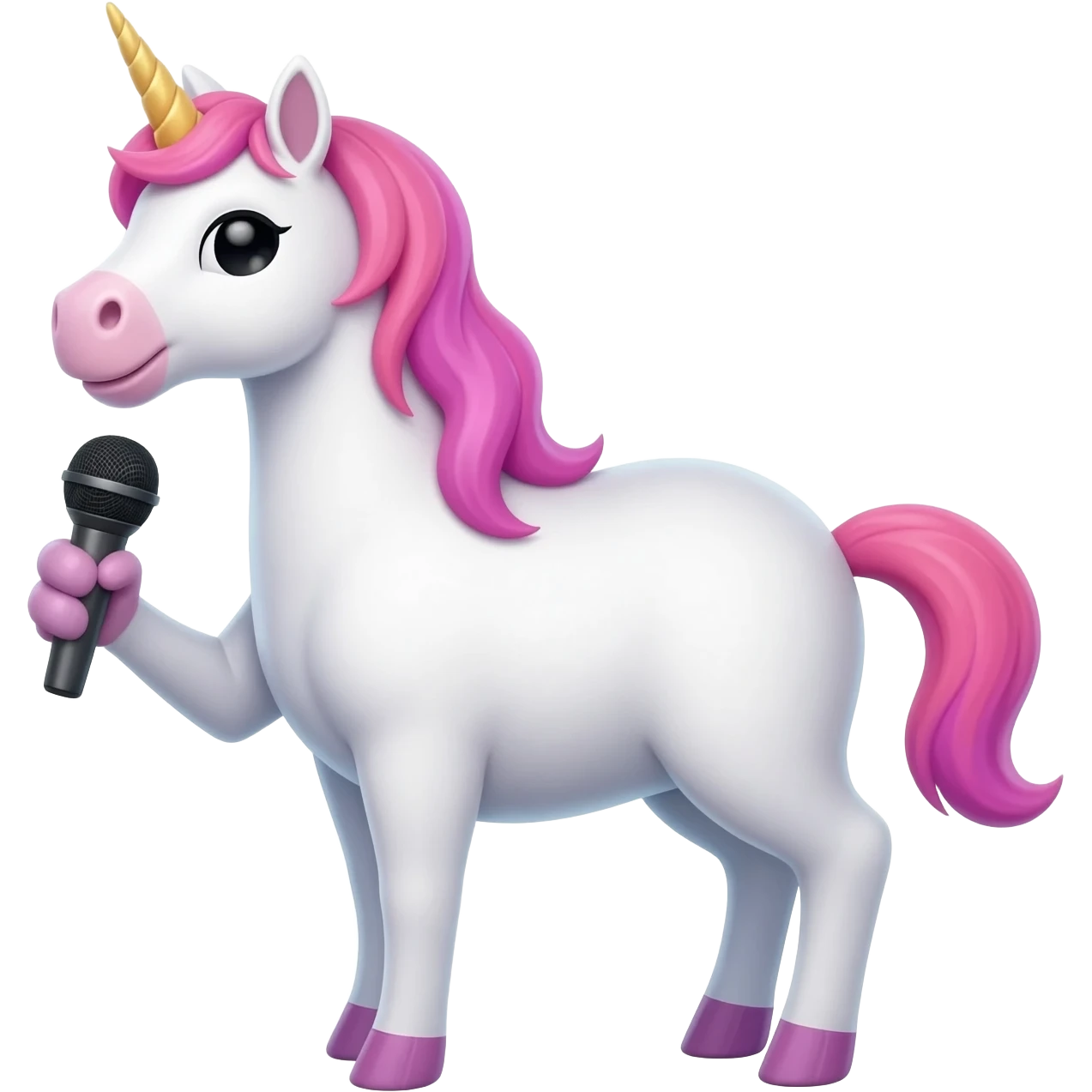 unicorn with mic emoji
