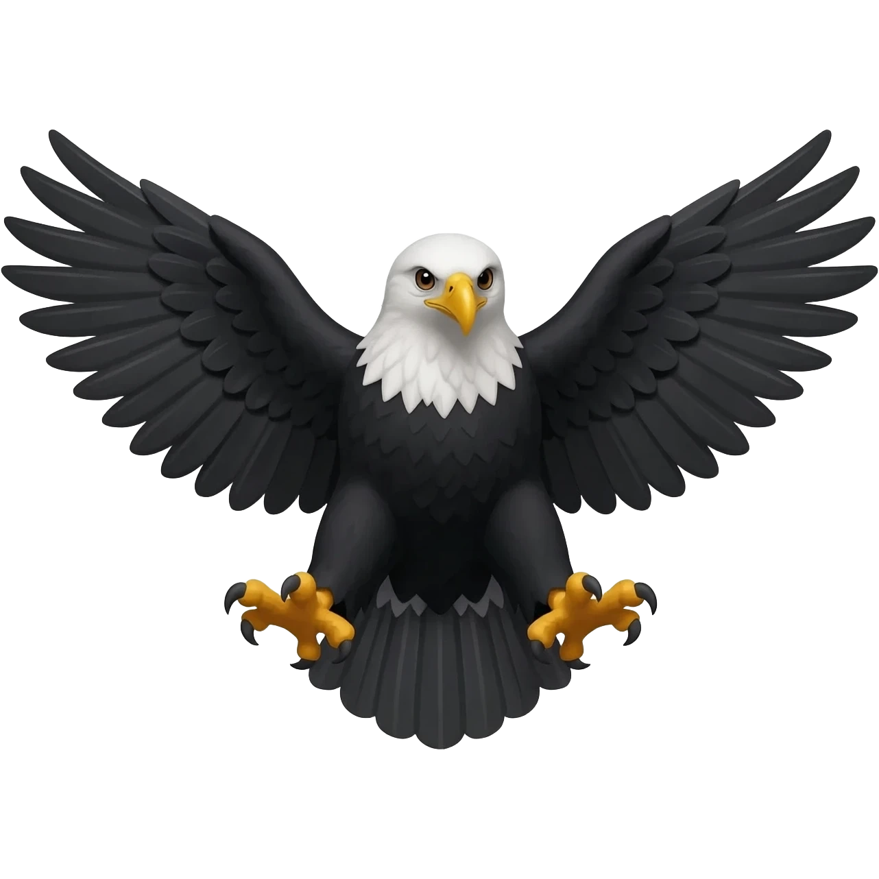 A black eagle emoji
