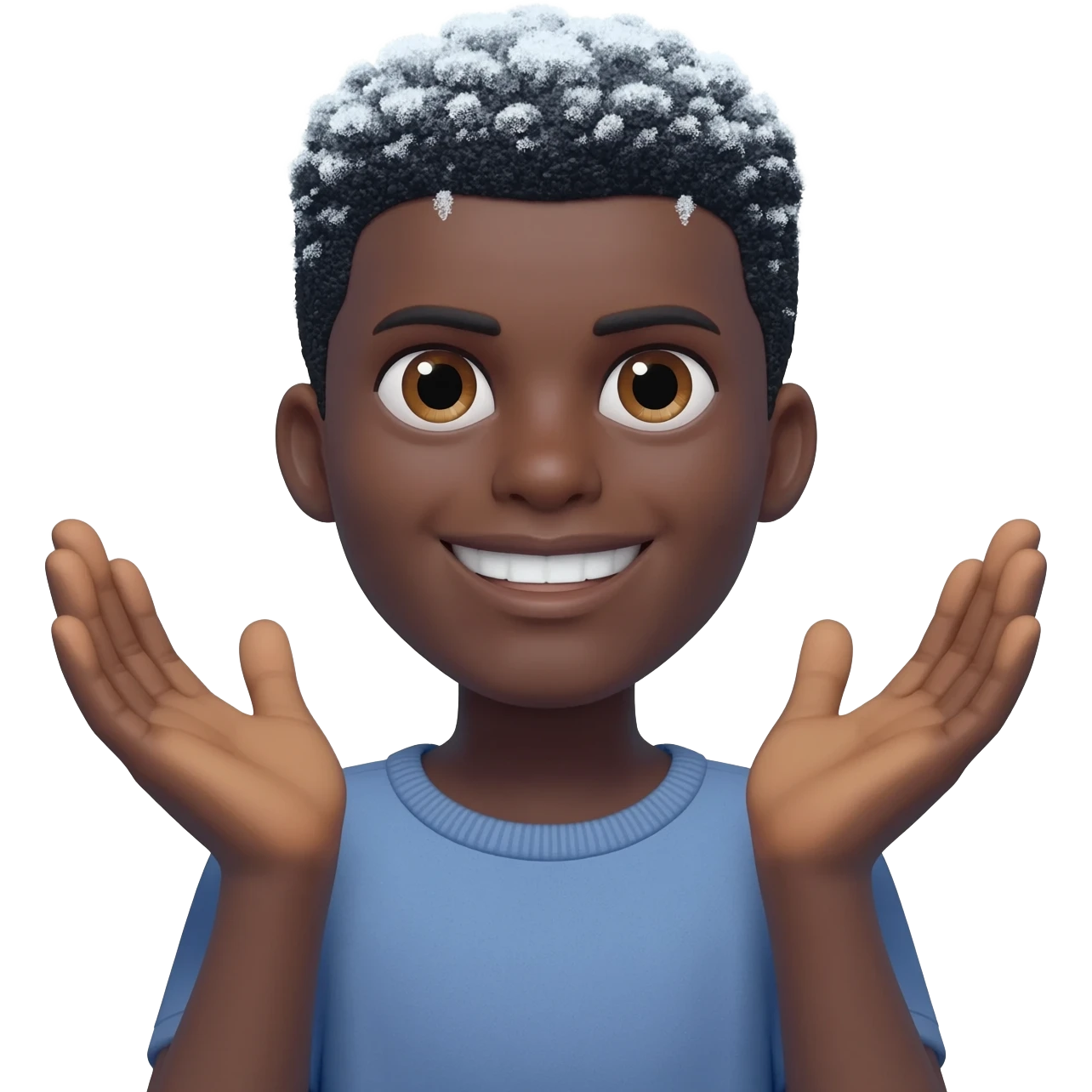 🥶👐🏿 emoji