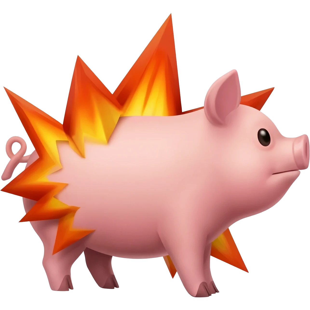 exploding pig emoji