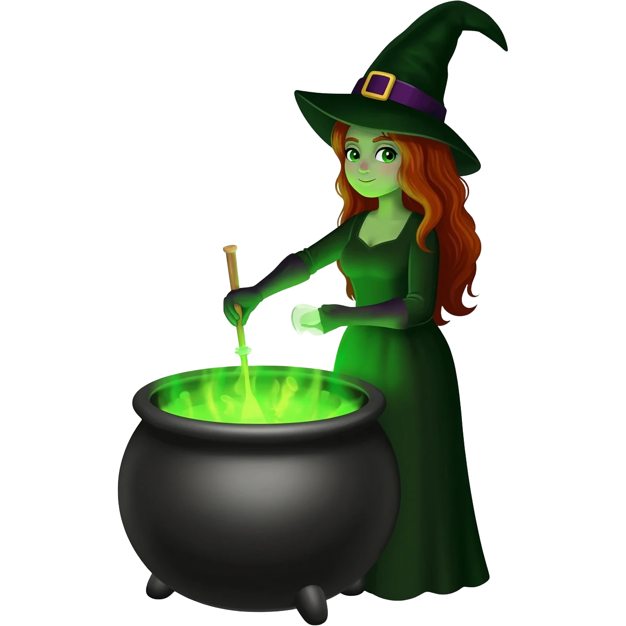 green witch cooking potion emoji