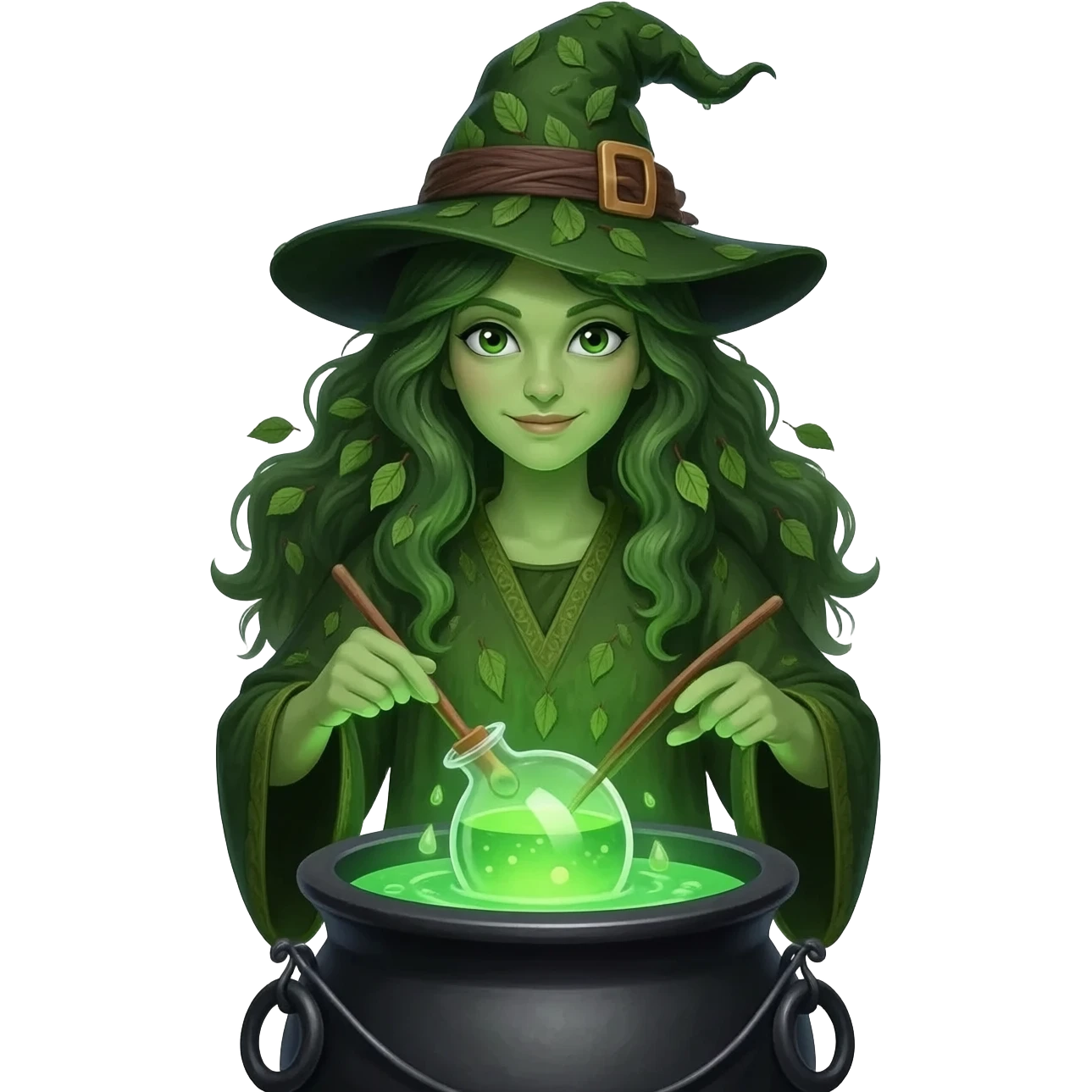 green witch cooking potion emoji