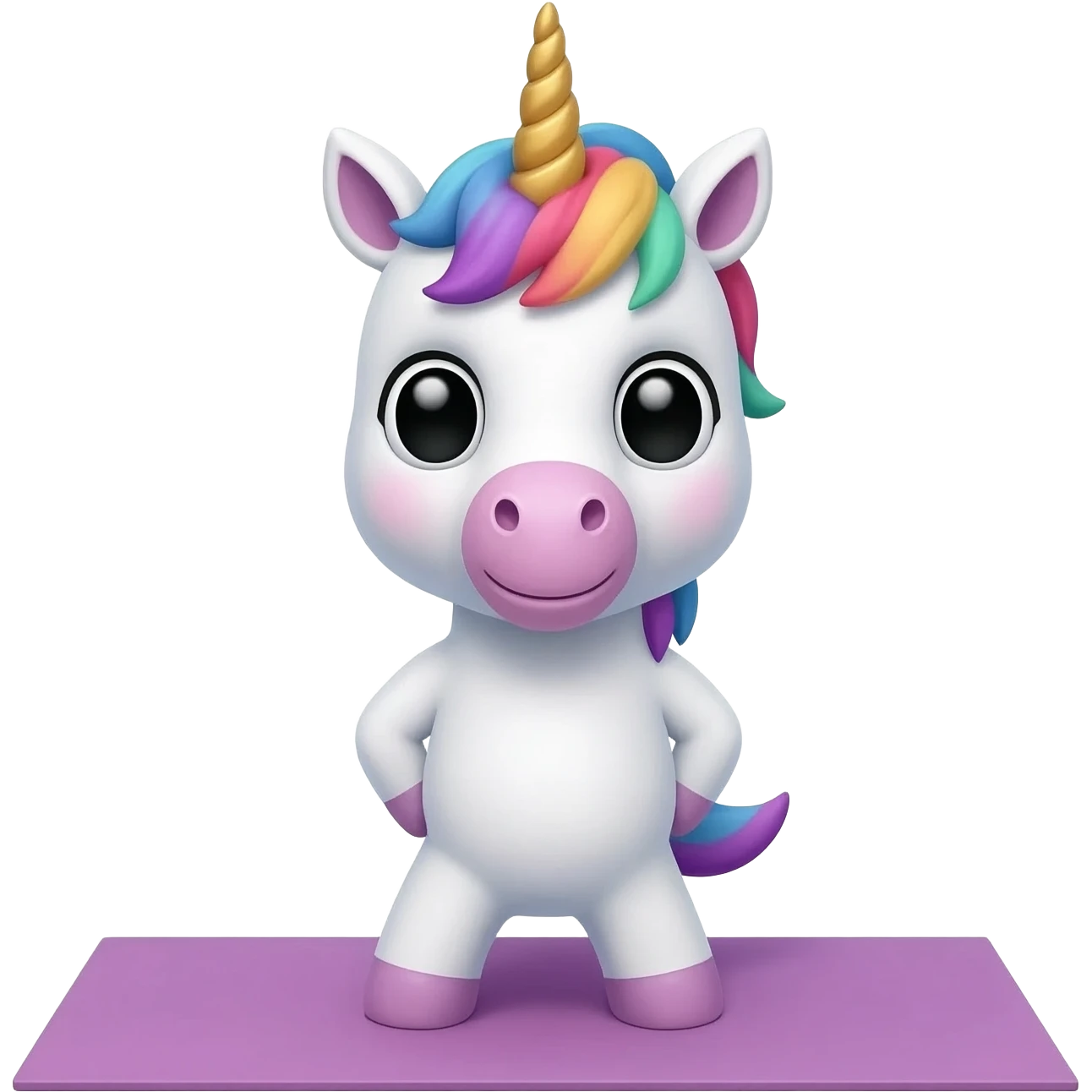 yoga doing unicorn emoji