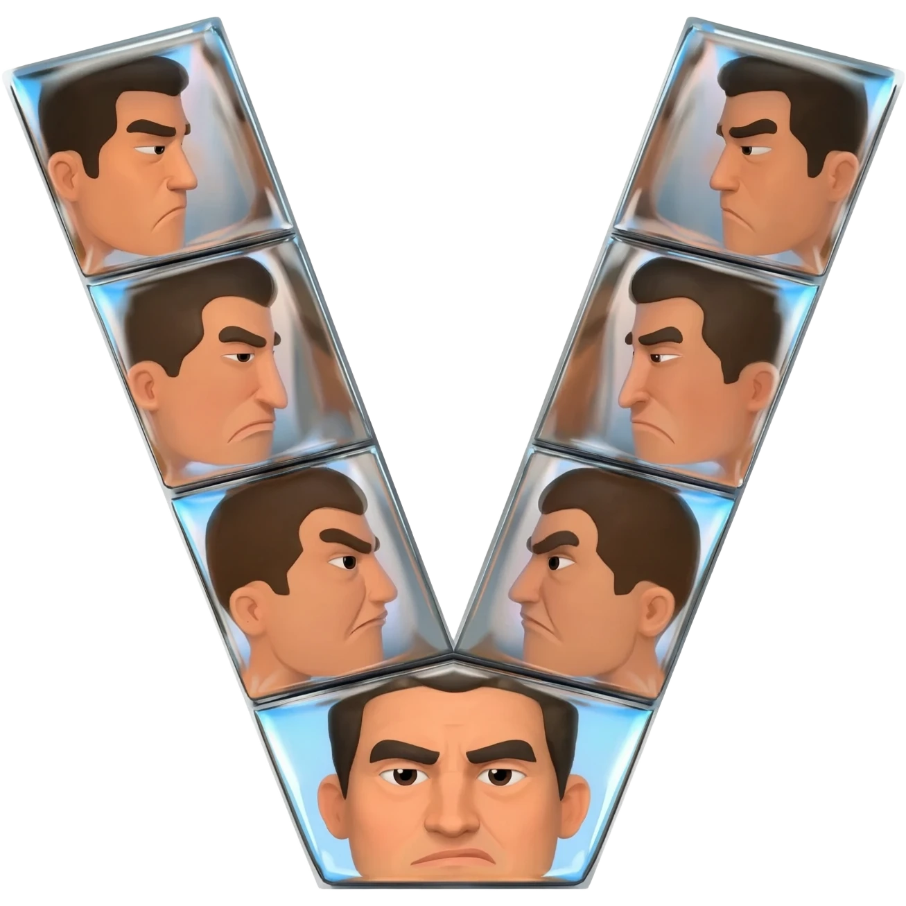 БУКВА V С НАРЦЫССАМИ emoji