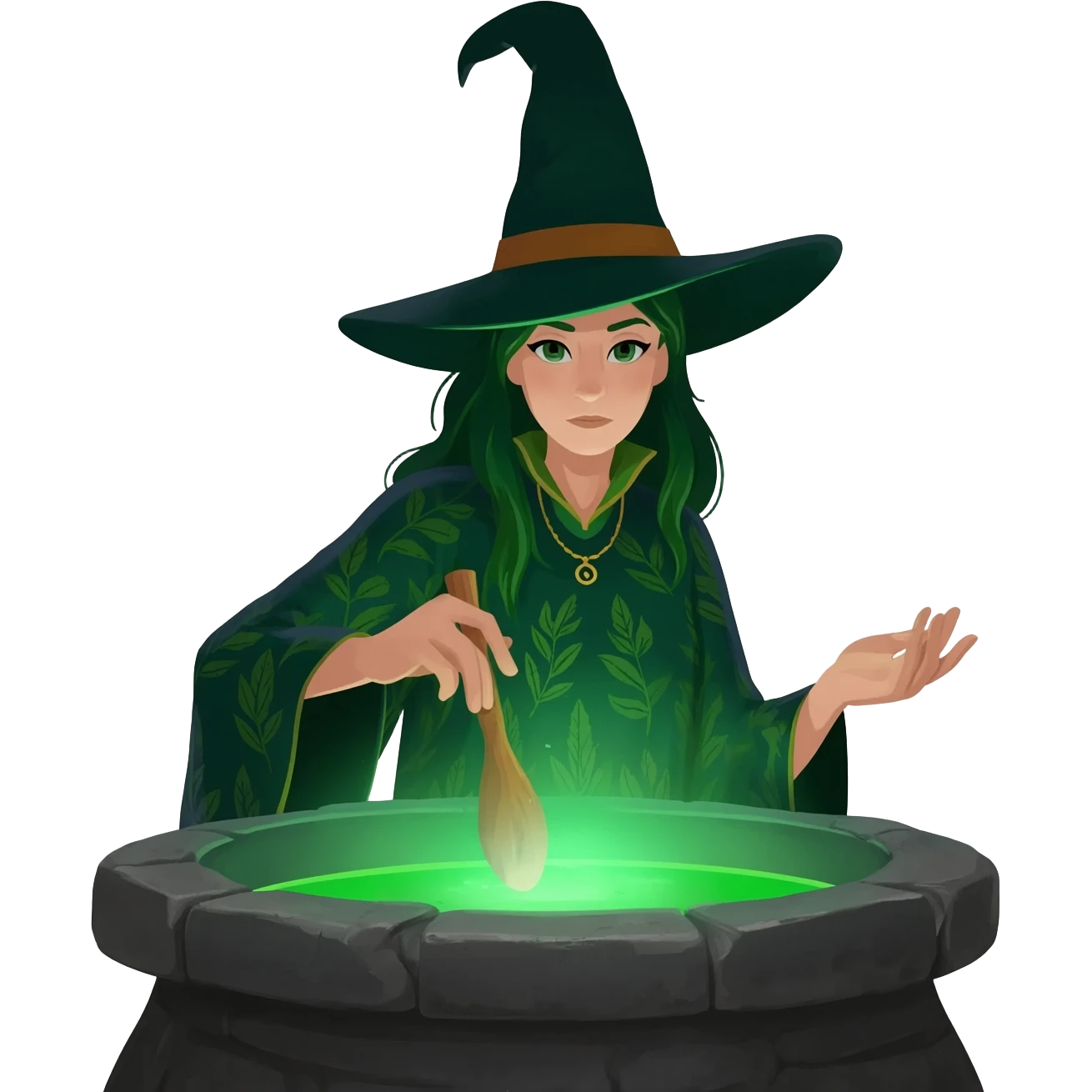 green witch cooking potion emoji