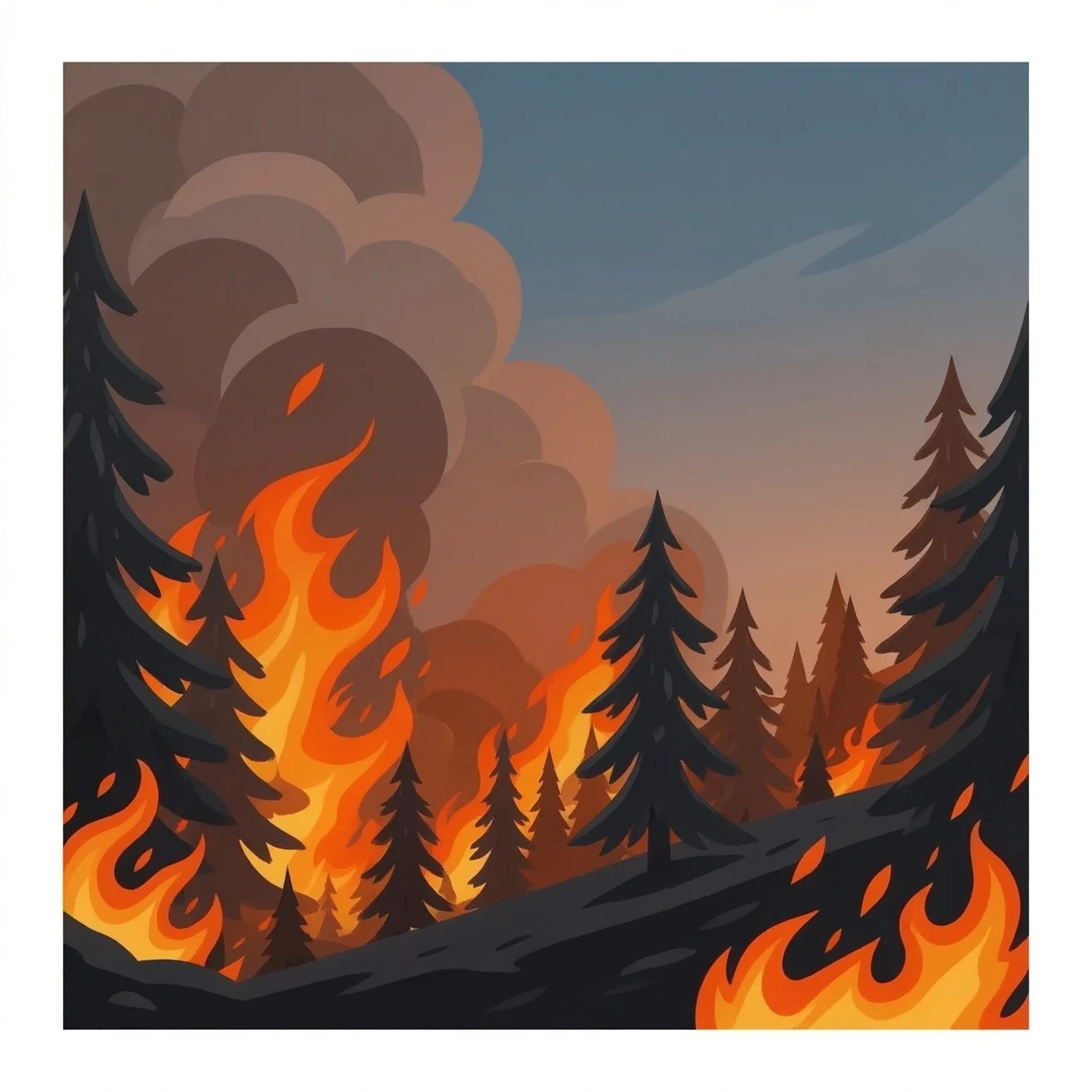 forest fire emoji