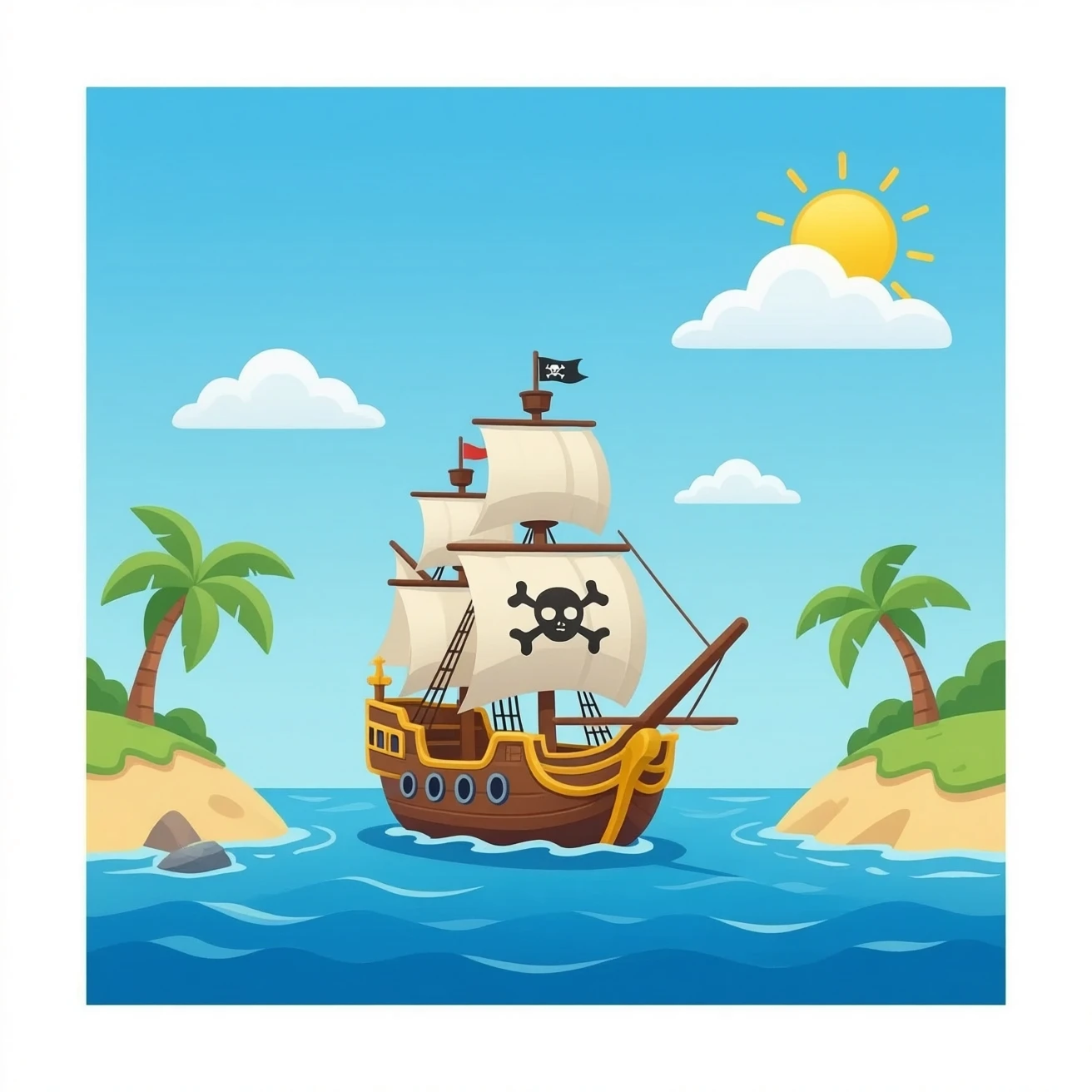 Pirate ship emoji