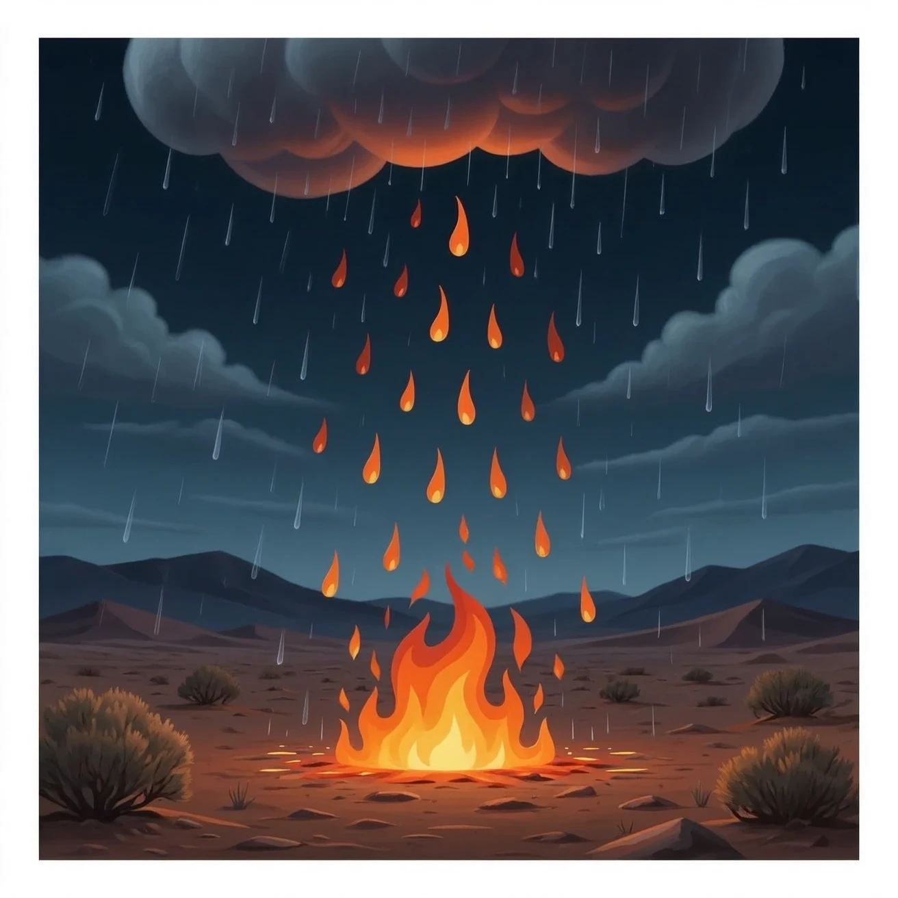 Fire Rain emoji